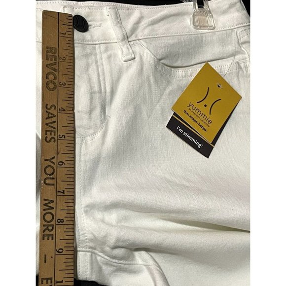 YUMMIE TUMMIE Womens Slimming mid-rise Skimmer White Size W 31" NWT simi_re-sell - Picture 11 of 12